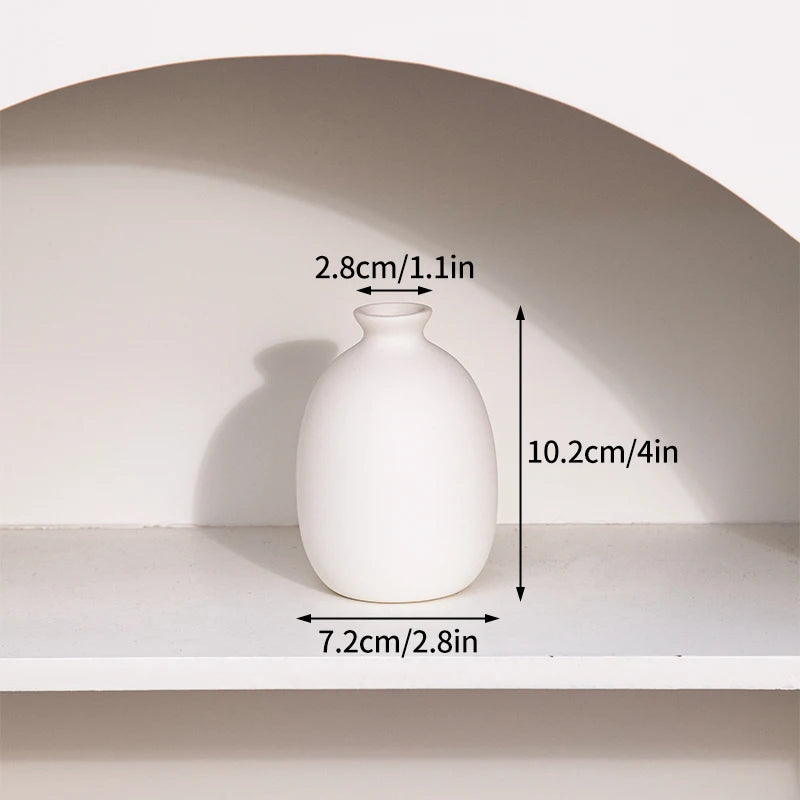 Ceramic Flower Vase Retro Table Decorative Vase Dried Flower Arrangement Pot Home Wedding Gifts Aesthetic Vase Desktop Ornament