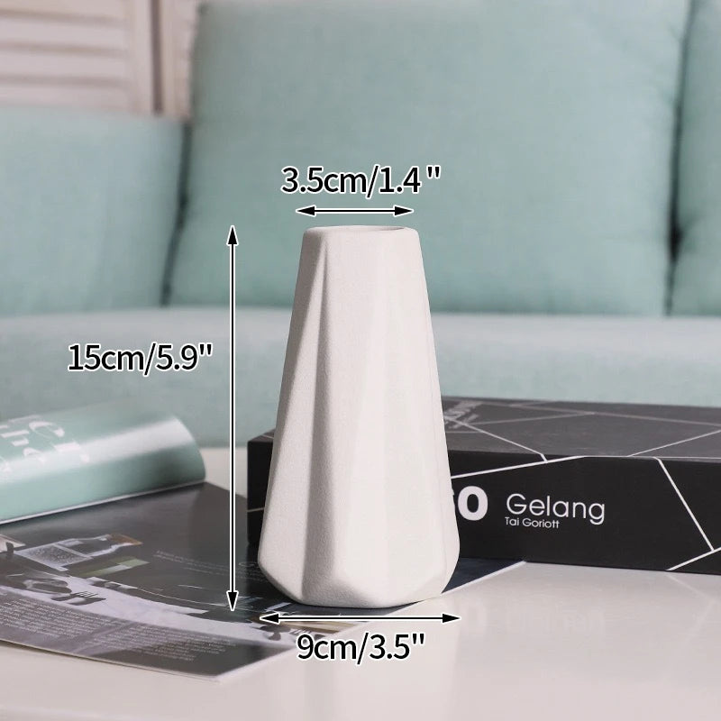 Ceramic Flower Vase Retro Table Decorative Vase Dried Flower Arrangement Pot Home Wedding Gifts Aesthetic Vase Desktop Ornament