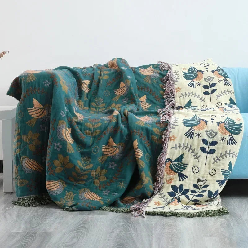 Summer Cotton Blanket and Throws Home Decoration Nap Blanket Bedspread on the Bed Cooling Quilt Large Bed Cover Boho Sofa Towel