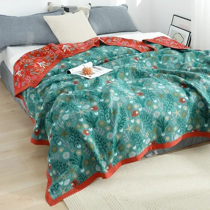 Summer Cotton Blanket and Throws Home Decoration Nap Blanket Bedspread on the Bed Cooling Quilt Large Bed Cover Boho Sofa Towel