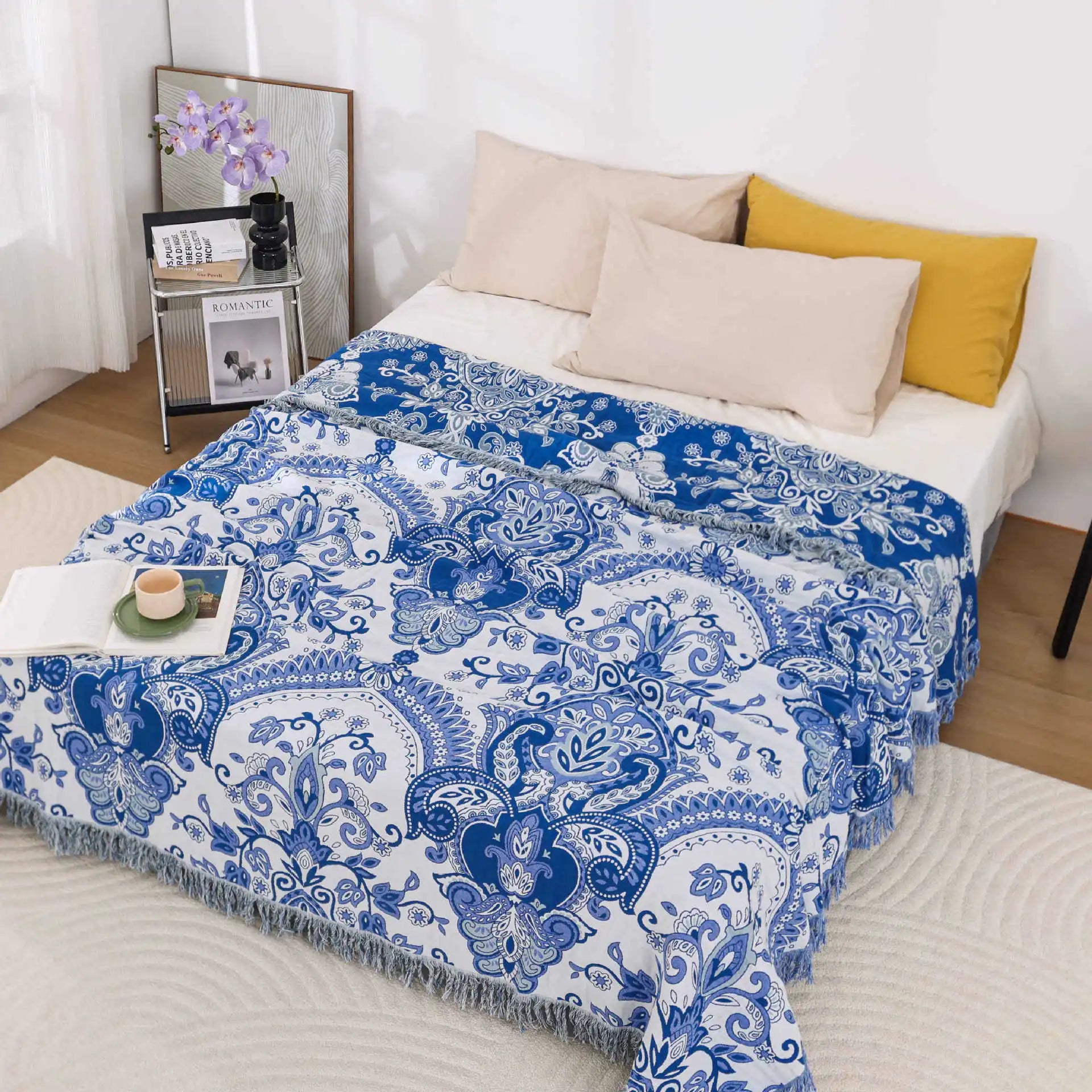 Summer Cotton Blanket and Throws Home Decoration Nap Blanket Bedspread on the Bed Cooling Quilt Large Bed Cover Boho Sofa Towel