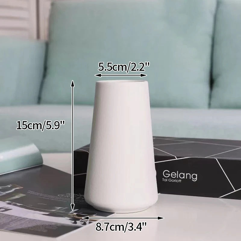 Ceramic Flower Vase Retro Table Decorative Vase Dried Flower Arrangement Pot Home Wedding Gifts Aesthetic Vase Desktop Ornament