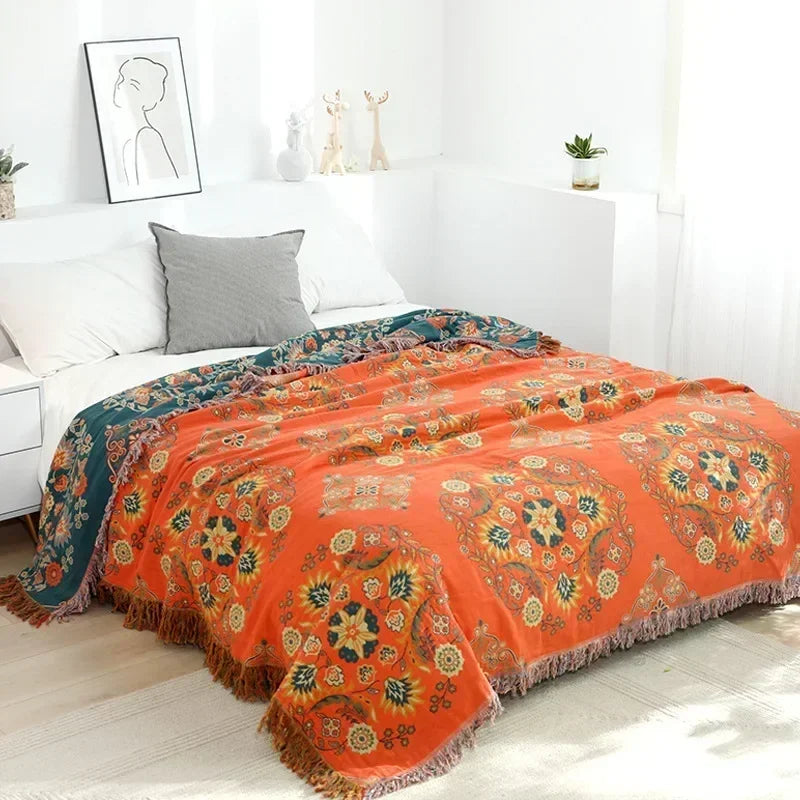 Summer Cotton Blanket and Throws Home Decoration Nap Blanket Bedspread on the Bed Cooling Quilt Large Bed Cover Boho Sofa Towel
