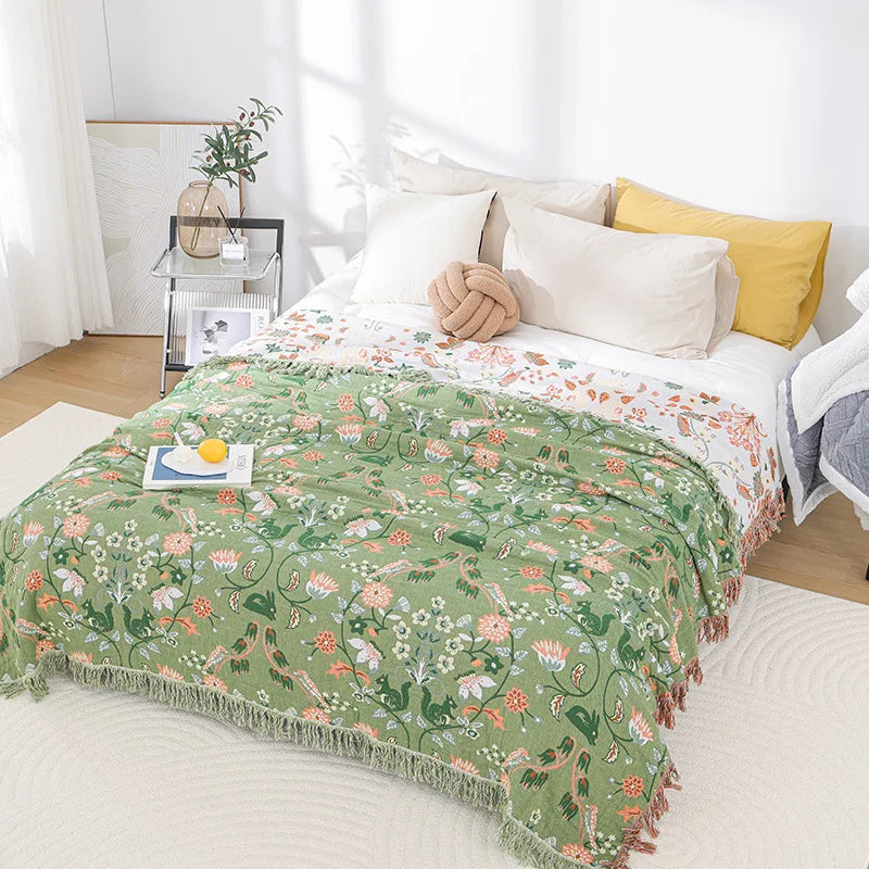 Summer Cotton Blanket and Throws Home Decoration Nap Blanket Bedspread on the Bed Cooling Quilt Large Bed Cover Boho Sofa Towel