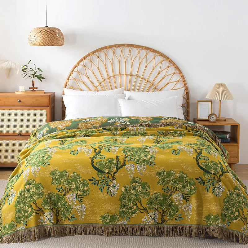Summer Cotton Blanket and Throws Home Decoration Nap Blanket Bedspread on the Bed Cooling Quilt Large Bed Cover Boho Sofa Towel
