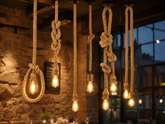 Sisal Hemp Rope Pendant Light | Vintage Woven Ceiling Lamp