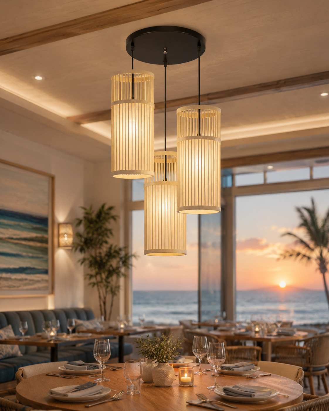 Boho pendant lamp warm lighting