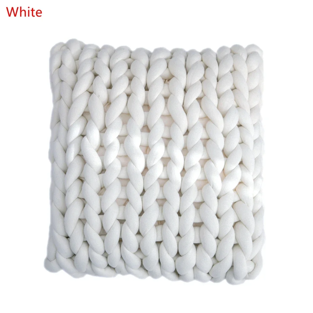 Handwoven Braided Throw Pillow | Coastal Woven Cushion for Sofa & Bed