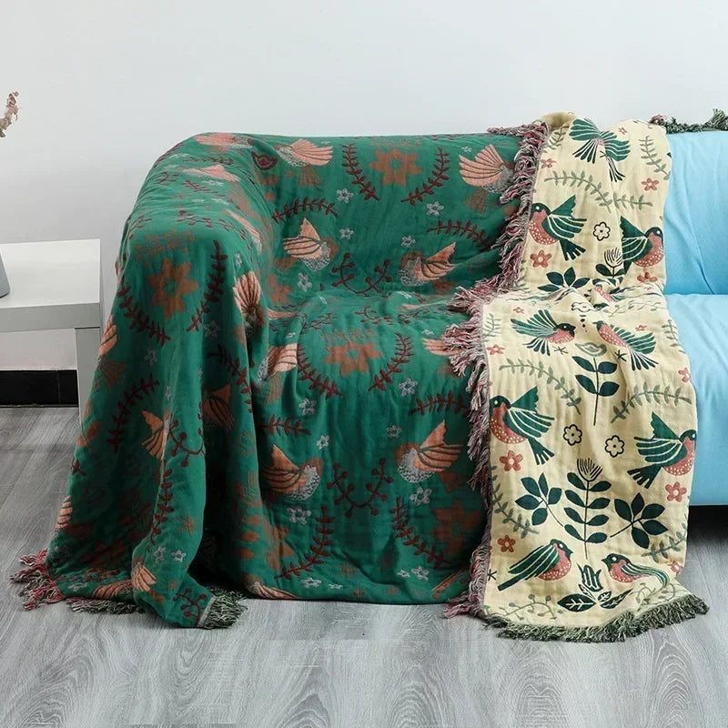 Summer Cotton Blanket and Throws Home Decoration Nap Blanket Bedspread on the Bed Cooling Quilt Large Bed Cover Boho Sofa Towel