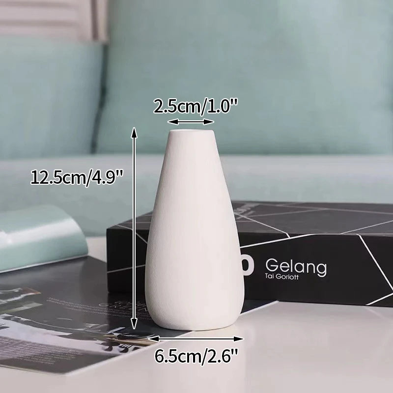 Ceramic Flower Vase Retro Table Decorative Vase Dried Flower Arrangement Pot Home Wedding Gifts Aesthetic Vase Desktop Ornament