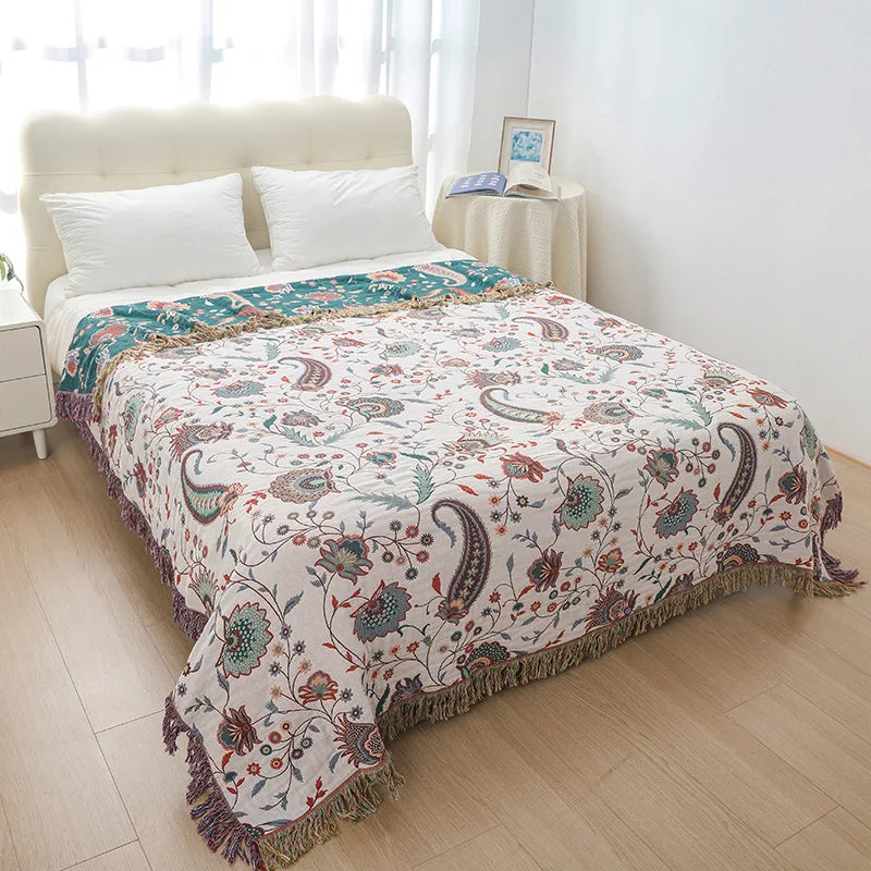 Summer Cotton Blanket and Throws Home Decoration Nap Blanket Bedspread on the Bed Cooling Quilt Large Bed Cover Boho Sofa Towel