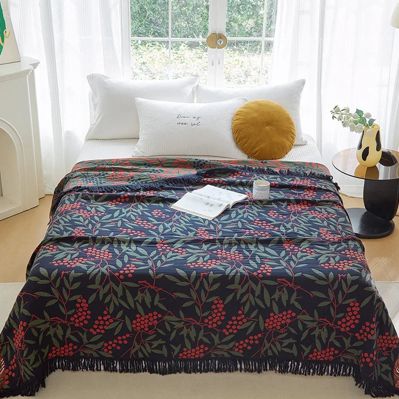 Summer Cotton Blanket and Throws Home Decoration Nap Blanket Bedspread on the Bed Cooling Quilt Large Bed Cover Boho Sofa Towel