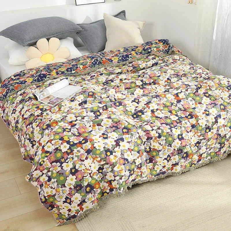 Summer Cotton Blanket and Throws Home Decoration Nap Blanket Bedspread on the Bed Cooling Quilt Large Bed Cover Boho Sofa Towel